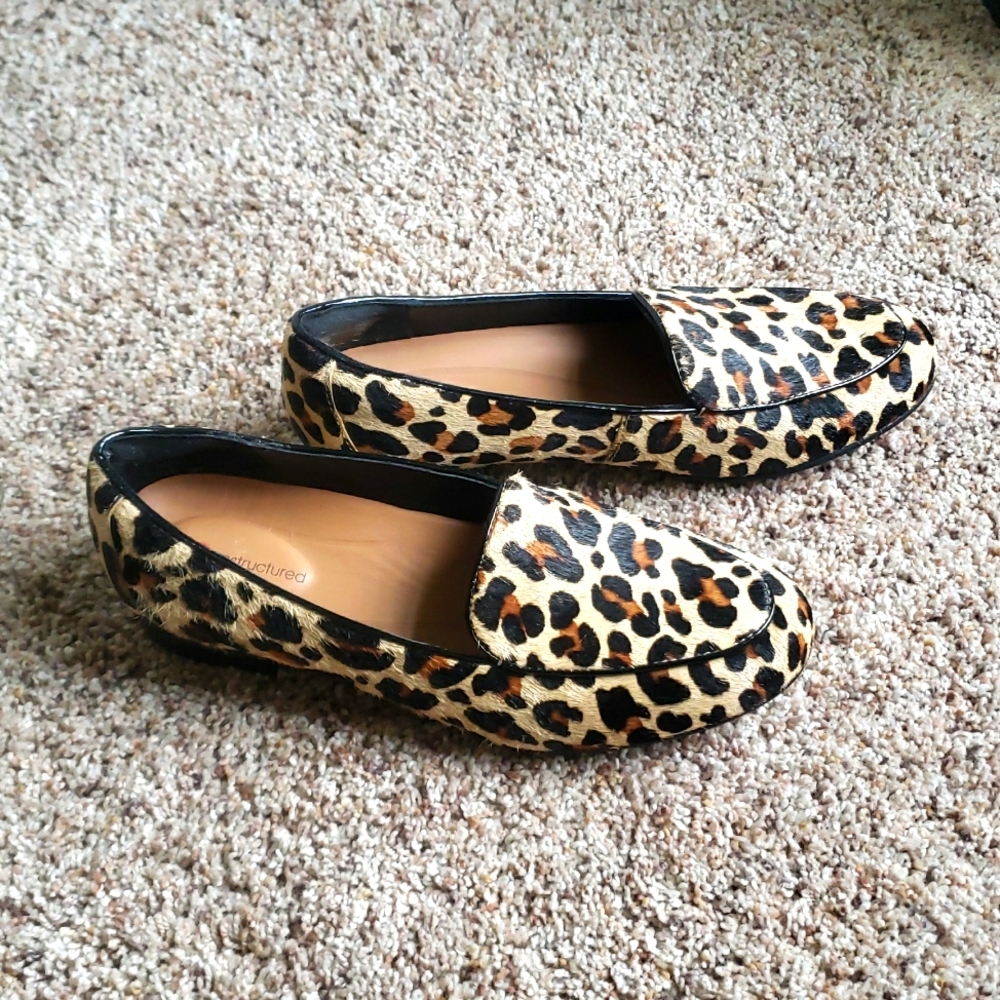 Clarks Un Blush Ease Leopard Print Pony Hair Leather Women's